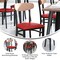 Flash Furniture Red Vinyl Dining Chairs - Walnut Wood Backs, 2PK 2-XU-DG6V5RDV-NAT-GG - alternate 3